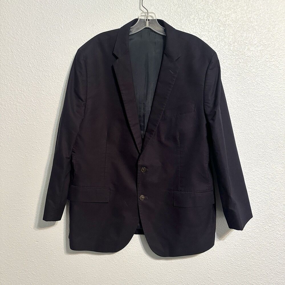 J. Crew Thompson Blazer Mens Size 46R Navy Blue Cotton Sport Coat Jacket